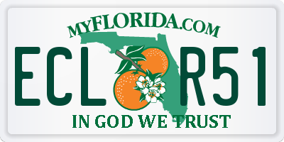 FL license plate ECLR51