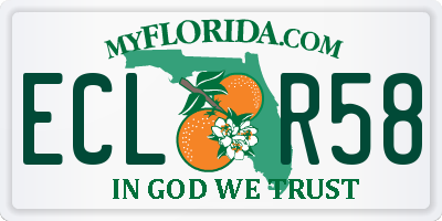 FL license plate ECLR58