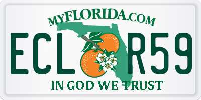 FL license plate ECLR59