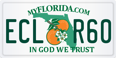 FL license plate ECLR60
