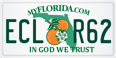 FL license plate ECLR62