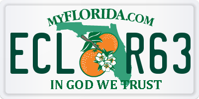 FL license plate ECLR63