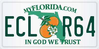 FL license plate ECLR64