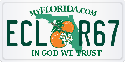FL license plate ECLR67