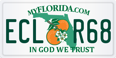 FL license plate ECLR68