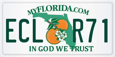 FL license plate ECLR71