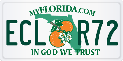 FL license plate ECLR72