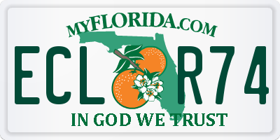 FL license plate ECLR74