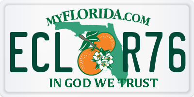 FL license plate ECLR76