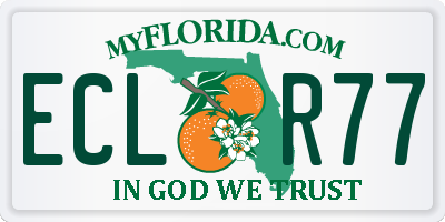 FL license plate ECLR77