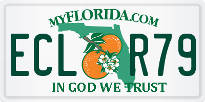 FL license plate ECLR79