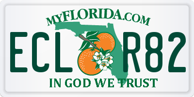FL license plate ECLR82