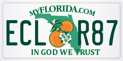 FL license plate ECLR87