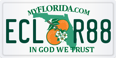 FL license plate ECLR88
