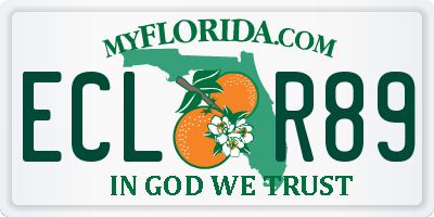 FL license plate ECLR89