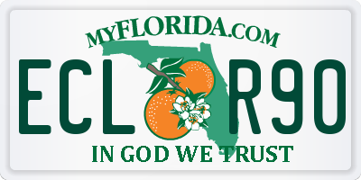 FL license plate ECLR90