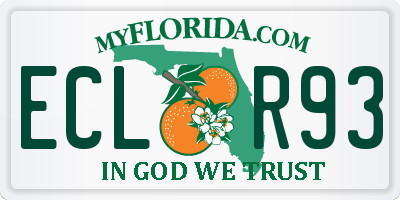 FL license plate ECLR93