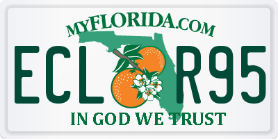 FL license plate ECLR95