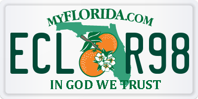 FL license plate ECLR98