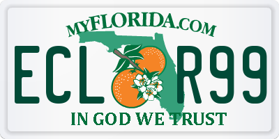 FL license plate ECLR99
