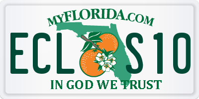 FL license plate ECLS10