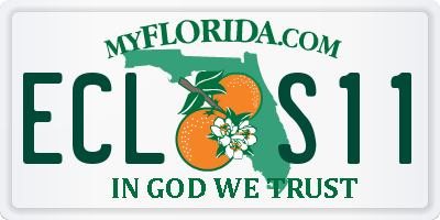 FL license plate ECLS11