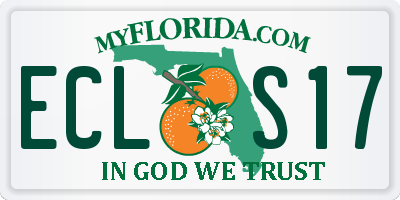 FL license plate ECLS17