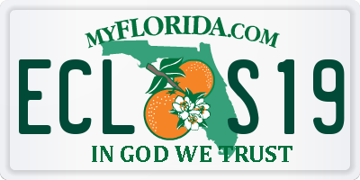 FL license plate ECLS19
