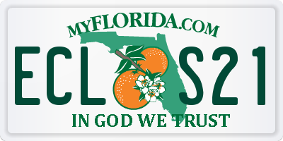 FL license plate ECLS21