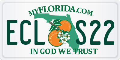 FL license plate ECLS22