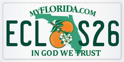 FL license plate ECLS26