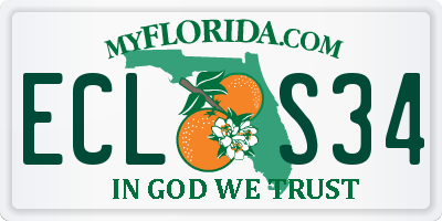 FL license plate ECLS34