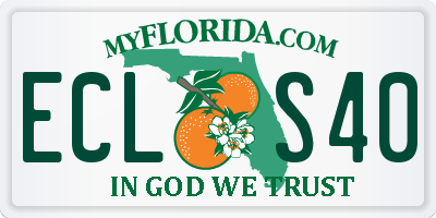 FL license plate ECLS40