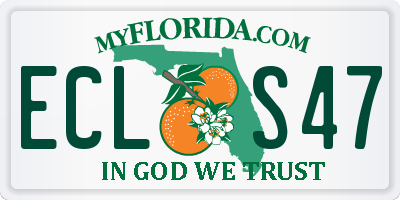 FL license plate ECLS47