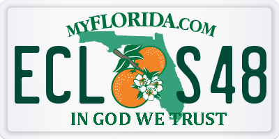 FL license plate ECLS48