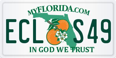FL license plate ECLS49