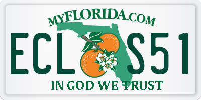 FL license plate ECLS51
