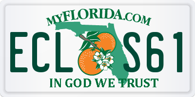 FL license plate ECLS61