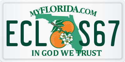 FL license plate ECLS67