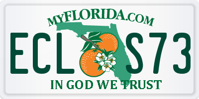 FL license plate ECLS73