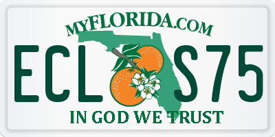 FL license plate ECLS75
