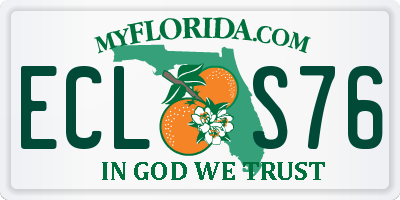 FL license plate ECLS76