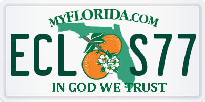 FL license plate ECLS77