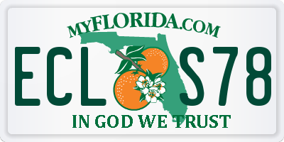 FL license plate ECLS78