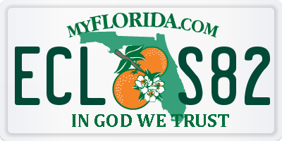 FL license plate ECLS82
