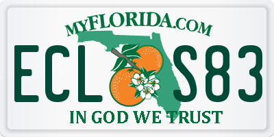 FL license plate ECLS83
