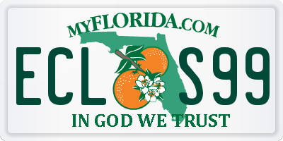 FL license plate ECLS99