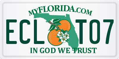 FL license plate ECLT07