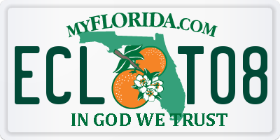 FL license plate ECLT08