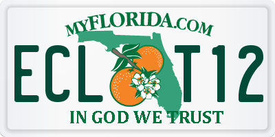 FL license plate ECLT12